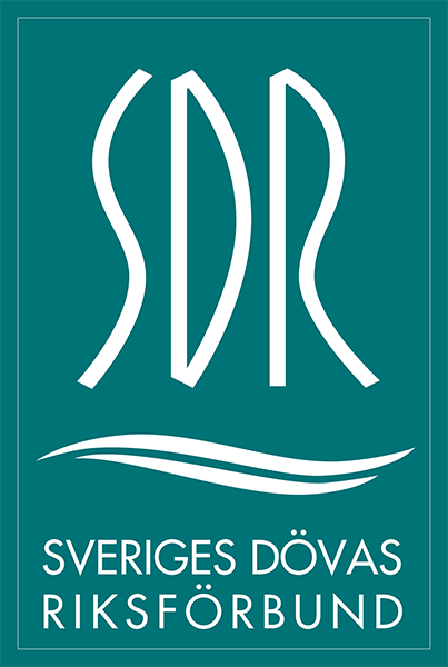 Logotyp för SDR - Sveriges Dövas Riksförbund
